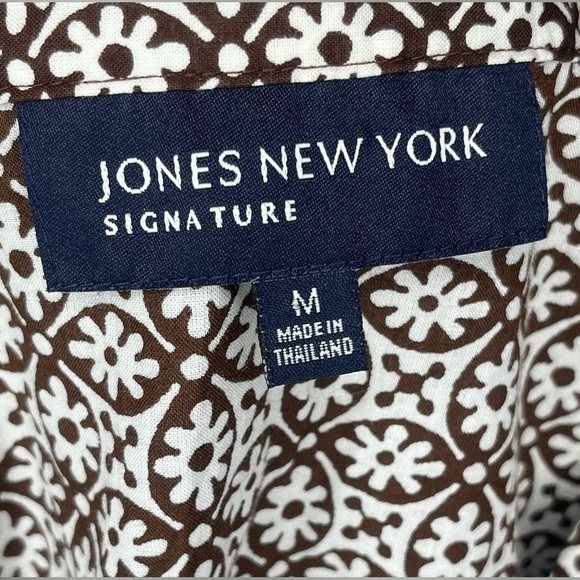 Jones New York Signature Womens Sleeveless top tie back Summer Hippie Boho Sun - Picture 5 of 5